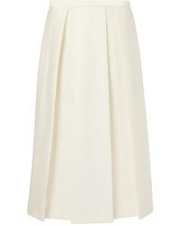 TOTEME - Twinflower Wool And Silk Midi Skirt - Lyst