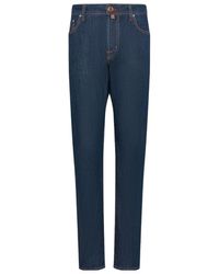 Jacob Cohen - Logo-Patch Contrast-Stitch Jeans - Lyst