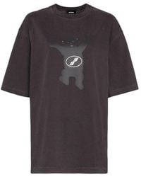 we11done - Teddy Print Crewneck T-Shirt - Lyst