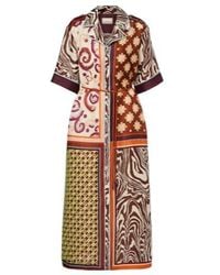 ALÉMAIS - Wilson Printed Linen And Silk Shirt Dress - Lyst