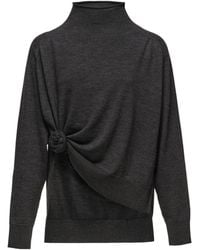 Magda Butrym - Knotted Wool Turtleneck Sweater - Lyst