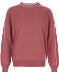 Brunello Cucinelli - Long-Sleeve Knitted Sweater - Lyst