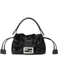 Fendi - Baguette Soft Small Pony-Effect Leather Mini-Bag - Lyst