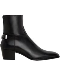 Celine - Back Buckle Zipped Isaac Boot - Lyst