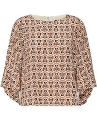 Weekend by Maxmara - Printed Silk Crepe De Chine Blouse - Lyst