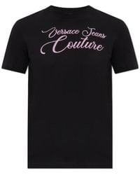 Versace Jeans Couture - Couture Rhinestone Embellished Crewneck T-Shirt - Lyst