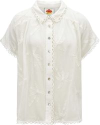 FARM Rio - Palm Trees Scalloped Shirt - Lyst