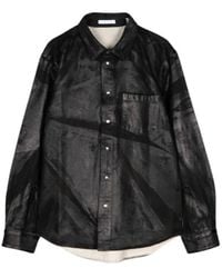 Helmut Lang - Foil-Print Denim Shirt Jacket - Lyst
