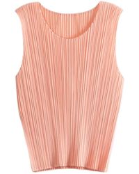 Pleats Please Issey Miyake - Monthly Colors July Pleated Sleeveless Top - Lyst