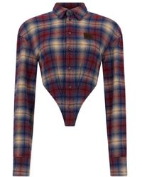 DSquared² - Check-Pattern Asymmetrical Shirt - Lyst