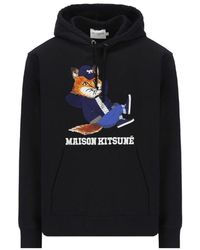 Maison Kitsuné - Graphic-Print Hoodie - Lyst