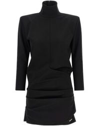 The Attico - The Structured Shoulder Mini Dress - Lyst