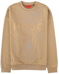 BOSS - Hugo Logo Crewneck Sweatshirt - Lyst