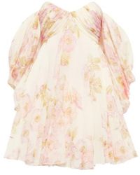 Giambattista Valli - Off-Shoulder Floral Silk Minidress - Lyst