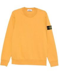 Stone Island - Logo Patch Crewneck Sweatshirt - Lyst