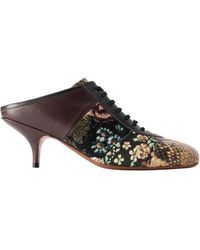 Dries Van Noten - Snake-Effect Leather Pumps - Lyst