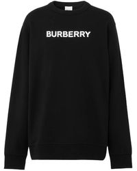 Burberry - Logo Printed Crewneck Sweatshirt - Lyst