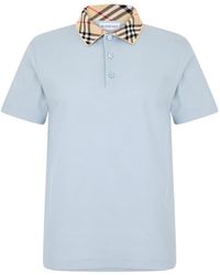 Burberry - Plaid Collar Polo Shirt - Lyst