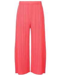 Pleats Please Issey Miyake - Pleats Please Issey Miyake Pleated Wide-Leg Pants - Lyst