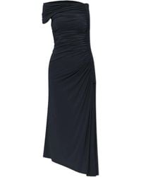 Alaïa - Alaïa Draped Asymmetrical Cut Dress - Lyst
