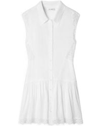 FRAME - Embroidered Mini Dress - Lyst