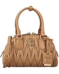 Miu Miu - Matelassé Zipped Tote Bag - Lyst