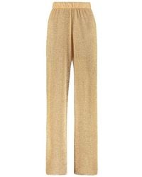 Oséree - Lumière Metallic Wide Leg Trousers - Lyst
