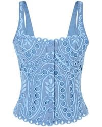 Charo Ruiz - Cropped Cotton Top - Lyst
