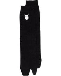 Maison Margiela - Embroidered Tabi Toe Socks - Lyst