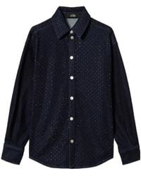 Twinset - Rhinestone-Embellished Denim Shirt - Lyst