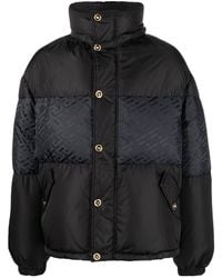 Versace - Button-Up Long Sleeved Padded Jacket - Lyst