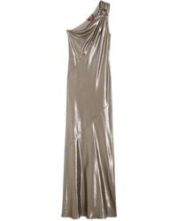 Max Mara - Lamé One-Shoulder Dress - Lyst