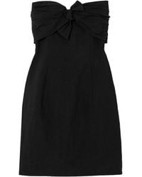 TOVE - Dipti Strapless Tie-Front Stretch Linen And Cotton-Blend Mini Dress - Lyst