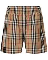 Burberry - Stretch-Cotton Check Shorts - Lyst