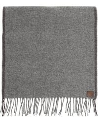 Eleventy - Fringed Logo-Patch Scarf - Lyst
