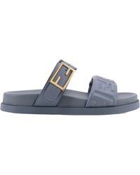 Fendi - Feel Ff Embossed Sandals - Lyst