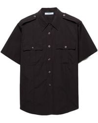 Prada - Short-Sleeved Poplin Shirt - Lyst