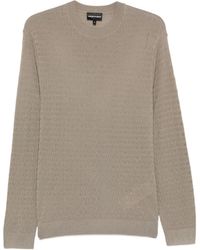 Emporio Armani - Textured Crew-Neck Sweater - Lyst