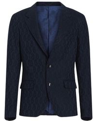 Etro - Single-Breasted Logo Detailed Blazer - Lyst