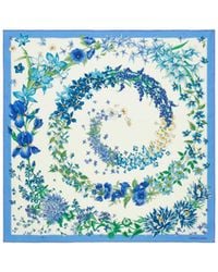 Ferragamo - Floral-Print Silk Scarf - Lyst