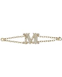 Max Mara - Logo Crystal Bracelet - Lyst