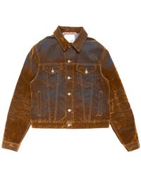Acne Studios - Flocked Denim Jacket - Lyst