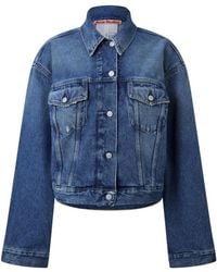 Acne Studios - Crop Denim Jacket - Lyst