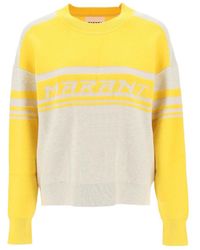 Isabel Marant - Isabel Marant Étoile Callie Logo Intarsia Crewneck Jumper - Lyst
