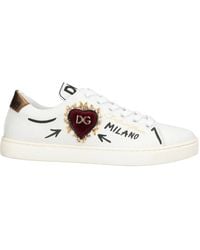 Dolce & Gabbana - Solid Color Leather Casual Shoes - Lyst
