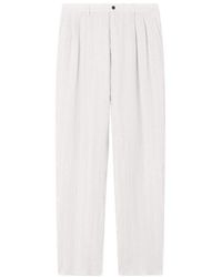Giorgio Armani - Pleat Detailed Striped Trousers - Lyst