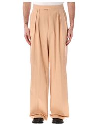 Dries Van Noten - Pleated Cotton Poplin Trousers - Lyst
