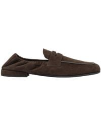 Prada - Logo Printed Slip-On Loafers - Lyst