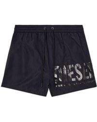 DIESEL - Mario-34-D-Core Logo Printed Drawstring Swim Shorts - Lyst
