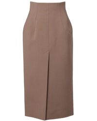 Mugler - High-Rise Pencil Skirt - Lyst
